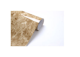 Beige marmeren hoogglanzende PVC-laminatiefilm voor kunststofruiten