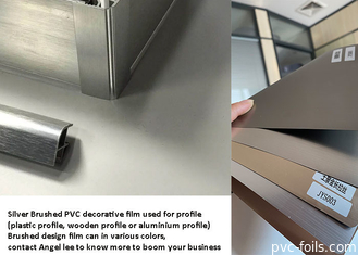 1240mm Vuurvast Decoratief Geborsteld de Film Metaalzilver van pvc