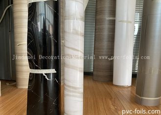 Witte marmer ontwerp PVC membraan film rol voor tafeldekoratie