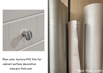 Plain Color Textured PVC Decorative Film voor de decoratie van het kastenoppervlak