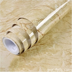 High Gloss Marble Grain PVC Decorative Film voor bureaubladen en interieuroppervlakken