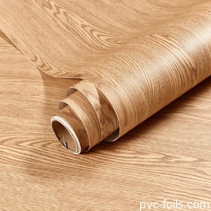 China Factory Wholesale Natural Wood Pattern Vinyl Self Adhesive PVC Film voor meubeldekoratie