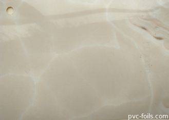 Beige Decoratief de Film Marmeren Effect van Kleurenpvc voor de Oppervlakte van de Lijstbovenkant het Behandelen