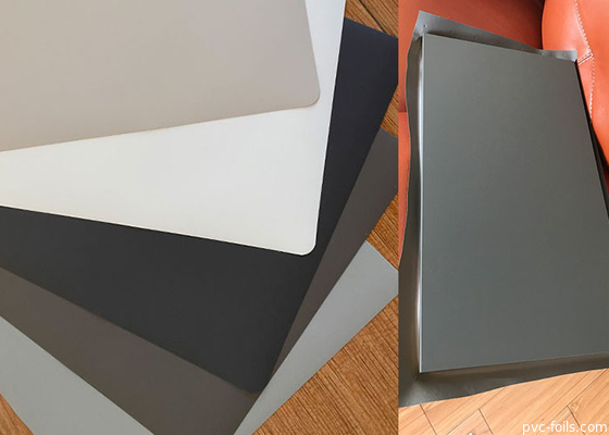 Grijze effen kleur Super Matte PVC decoratieve folierol voor membraandeuren