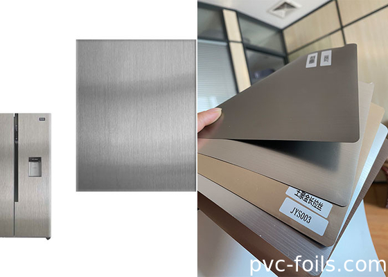 De veelzijdige van de de Borstelkleur van Meta Zilveren Decoratieve Film van pvc voor het Comité van het Huistoestel
