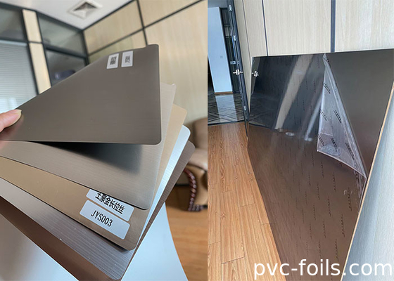 de duurzame Meta-Decoratieve Film van Borstelpvc voor Binnenlandse Comité Laminering