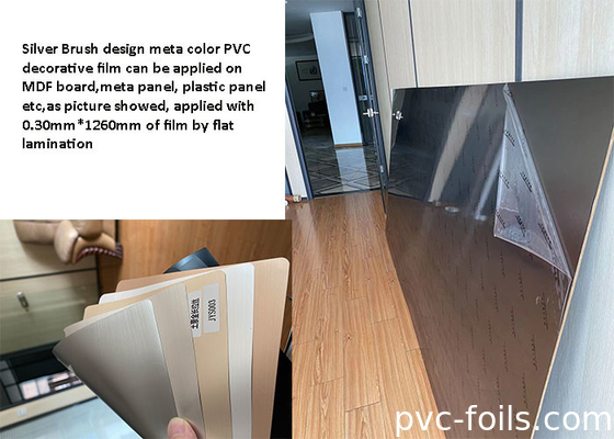 de duurzame Meta-Decoratieve Film van Borstelpvc voor Binnenlandse Comité Laminering