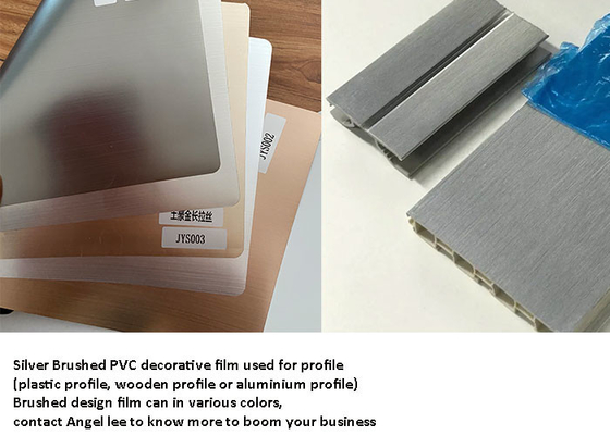De metaal Zilveren Geborstelde Verpakkende Film van pvc voor Anti Gekraste van het Kaderprofiel