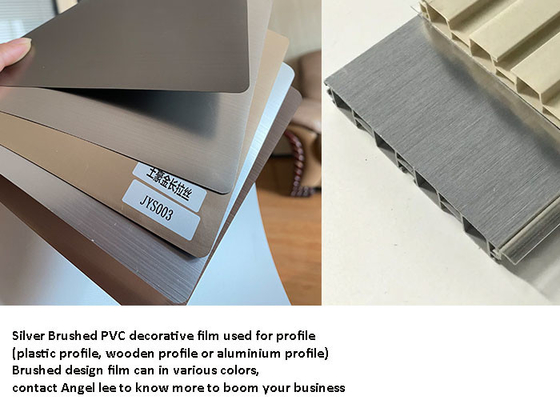 De metaal Zilveren Geborstelde Verpakkende Film van pvc voor Anti Gekraste van het Kaderprofiel