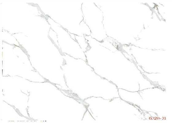 Witte Marmeren Decoratieve Film 0.07mm0.25mm van Patroonpvc Goede Duurzaamheid
