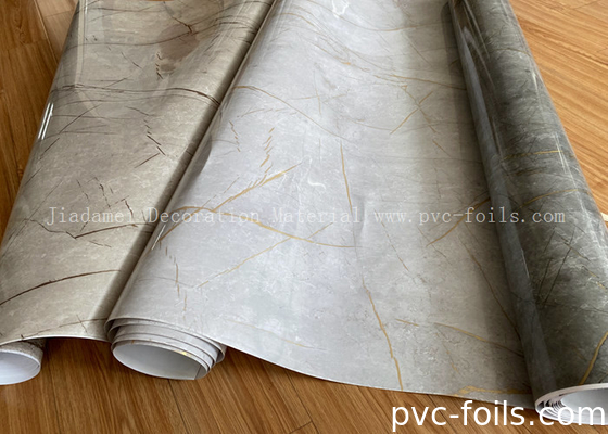 Hoogglanzende marmeren PVC decoratieve film met ROHS-gecertificeerde productie