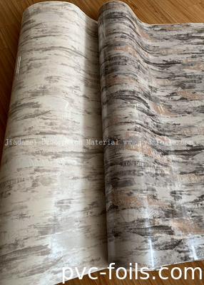 Hoogglanzende marmeren PVC-rol PVC-decoratieve film voor vacuümmembraanpers