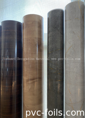 Hoogglanzende houtkorrel PVC decoratieve film voor vacuümmembraanpers