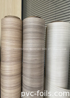 Witte houten afwerking PVC-rol decoratieve film voor membraandeuren