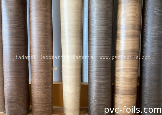Decoratieve PVC-films in rollen Houtgraan Meubelfilm voor het produceren van WPC-paneel