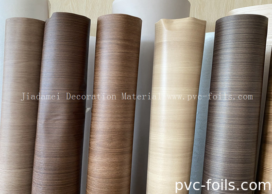 Decoratieve PVC-films in rollen Houtgraan Meubelfilm voor het produceren van WPC-paneel