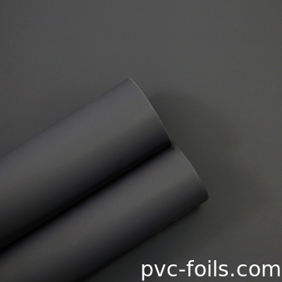 Dunkelgrijze PVC-folie voor interieurdekoratie, supermatte