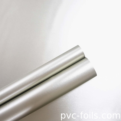 Glanzende metalen zilveren decoratieve PVC-film voor het lamineren van meubelpanelen
