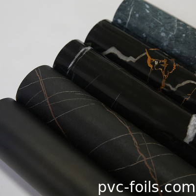 Gepersonaliseerde marmeren PVC-meubelfolie voor lamineering, vacuümpers, verpakking