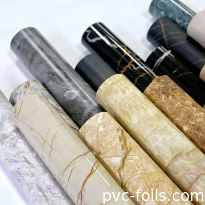 PVC-decoratieve films met hoogglanzend marmeren korrels voor 2D-laminering