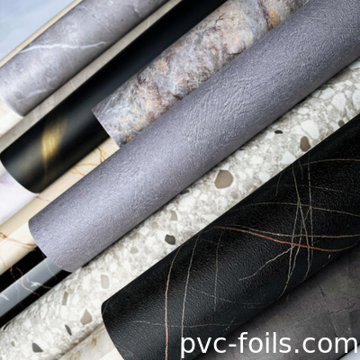 Nieuw marmeren ontwerp PVC membraanfolie voor meubelkasten