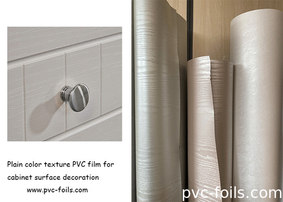 Plain Color Textured PVC Decorative Film voor de decoratie van het kastenoppervlak