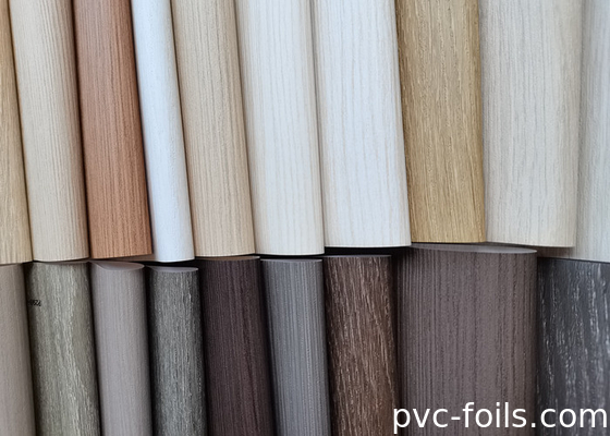 Membraanpers PVC decoratieve film houtkorrelpatroon voor binnendeuren