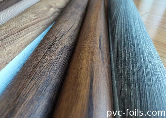 Donkere walnoothout PVC-verpakkingsfilm voor het vernieuwen van de kastbekleding