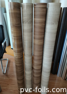 Hoogglanzende PVC-meubelfilmrol voor het persen van kastdeuren met membraan