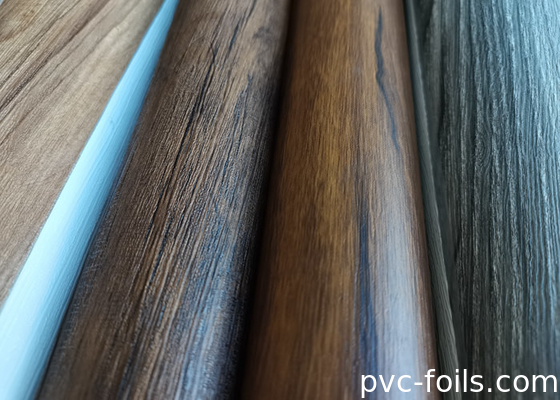 Walnotenbruine houtgraan PVC decoratieve film voor kunststof vensterbanen