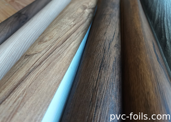 Walnotenbruine houtgraan PVC decoratieve film voor kunststof vensterbanen
