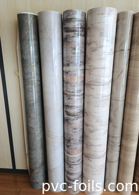 Glanzende PVC-film van marmer van 1400 mm voor vacuümmembraanperstoepassingen