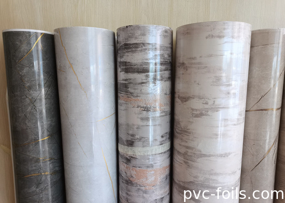 Glanzende PVC-film van marmer van 1400 mm voor vacuümmembraanperstoepassingen