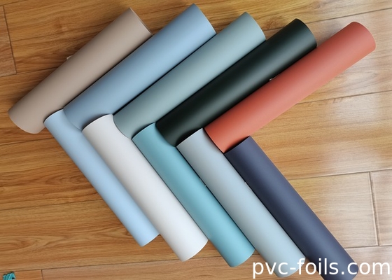 Solid color soft touch PVC decoratieve film voor vacuümpers en membraandeuren