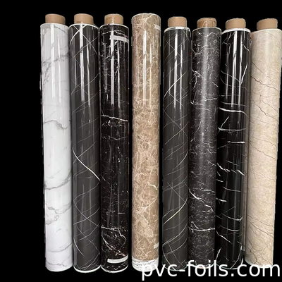 Matt Zwarte Marmer PVC Verpakkingsfilm Voor Muurpanelen, Meubellaminatie