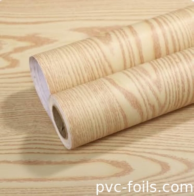 PVC houtgraan vinyl zelfklevend behang PVC decoratieve filmrol voor meubels