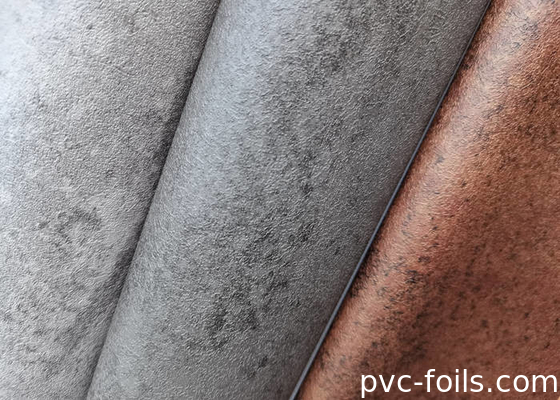 Vacuüm geïmprimeerde cement textuur PVC-film voor moderne interieurtoepassingen