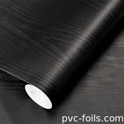 Waterdicht digitaal drukwerk Houtgraan PVC decoratieve film voor meubels en kasten
