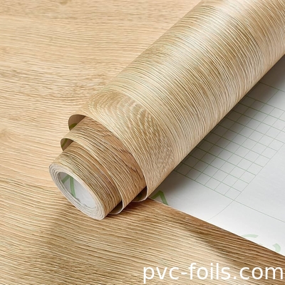 Houtkorrel zelfklevende verwijderbare PVC-vinylfolie voor meubelbekleding