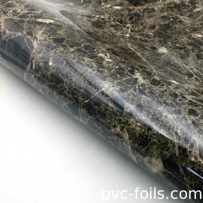 PVC-membraanfolie met hoog glanzend marmeren effect voor interieurdecoratie