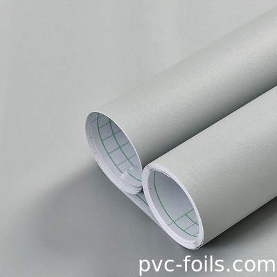 Vaste kleur matgrijze zelfklevende PVC-film - schillen en plakken voor meubeloppervlak
