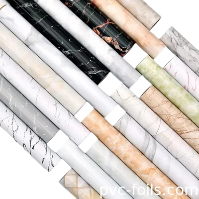High Gloss Marble Design zelfklevende vinylfilm ¢ Premium PVC-stickers voor het inpakken van de toonbank