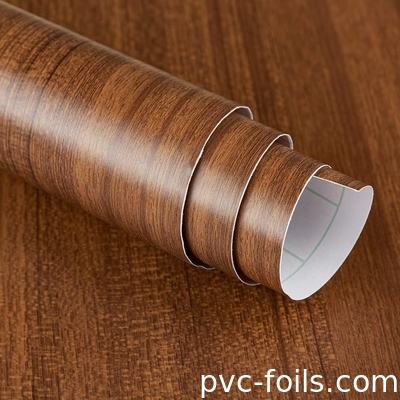 Verstelbare rollengte PVC decoratieve folie in walnootpatroon Zuurbestand 30m-50m