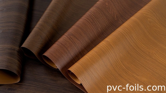 Italië Hout Look PVC Meubels Decoratieve Film Voor Deuren - Gemengde Olie Imitatie Hout Design