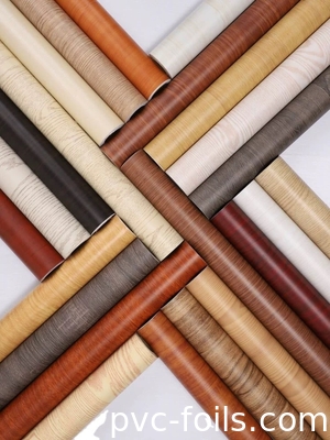 Italiaans geïnspireerde houtkorrel PVC decoratieve film voor meubeldeuren - gemengde olieafwerking