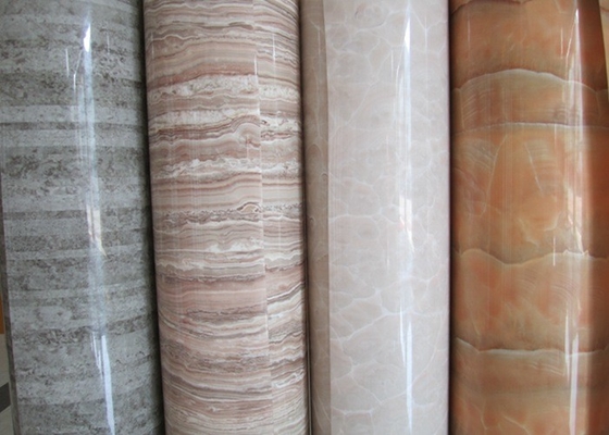 Het verwarmen Bestand polijst Hoog pvc-Film voor Deuren Marmeren Effect