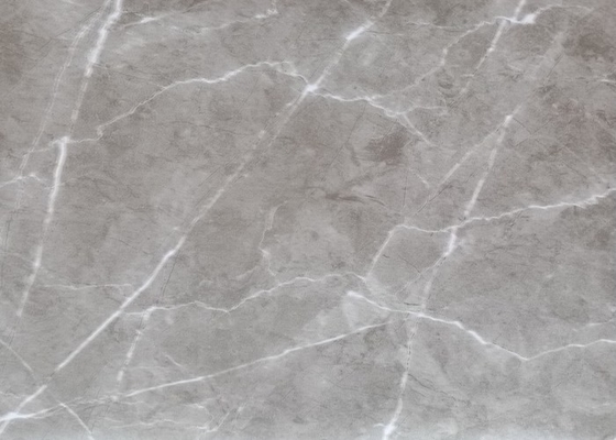 Grey Marble High Gloss-de Film van pvc voor MDF Muurcomité