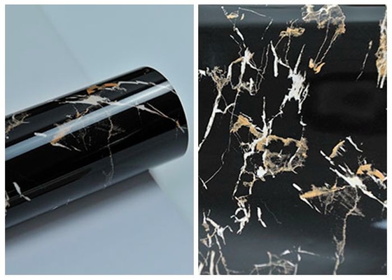 Van het Granietpvc van het huisdecor Zelfklevende de Film Zwarte Marmeren Vinylomslag voor Countertops