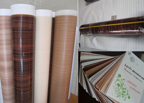 Hout geïmpregreerd PVC-meubelfolie voor de decoratie van deeltjesplaten 0,15-0,30 mm